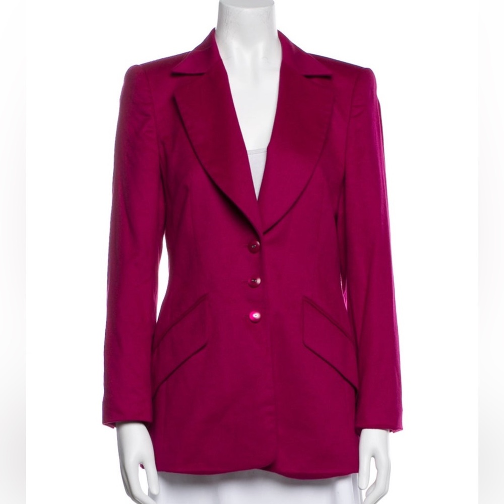 Escada Rabbit Angora Virgin Wool Blazer